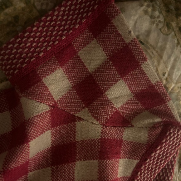 AUTH CHANEL Pink and White Checkered Cashmere top Size 36/S - Picture 9 of 10